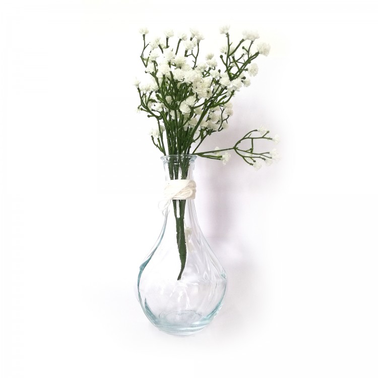 Váza sklo čirá 16cm s dekorací - Dekorace a domácnost Dekorace Valentýn a svatba